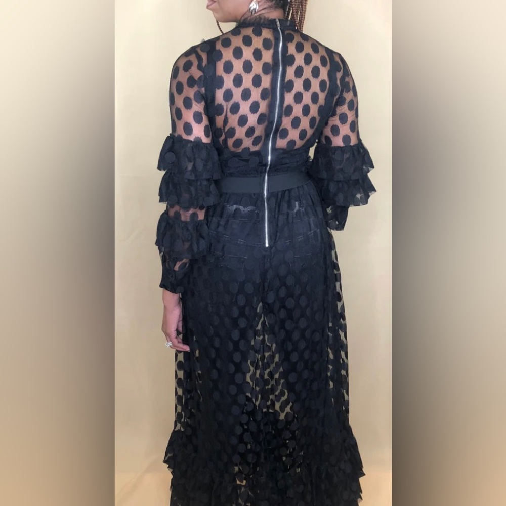 See Me Sheer/Lace Maxi Dress - Picture 2 of 7